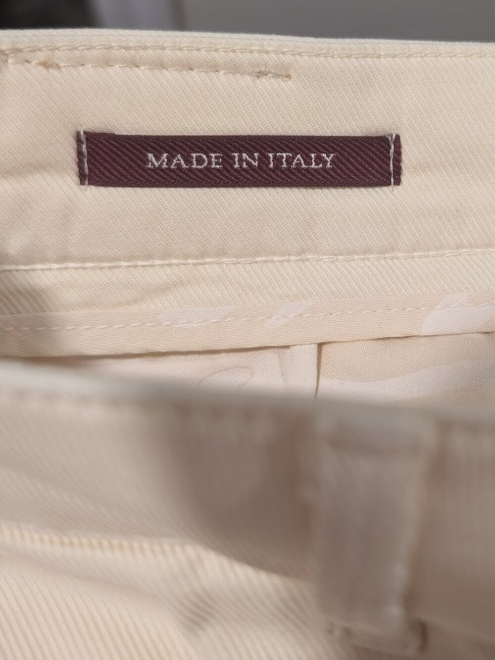 Camouflage Ar and J. | Chinos Rey 17 Zip In Bianco Ecru - Picture 5 of 11